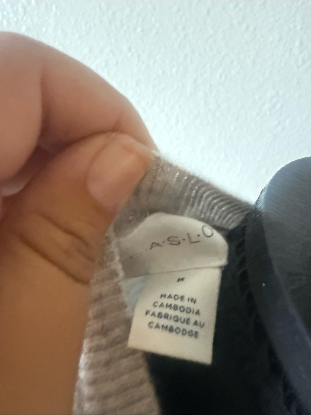 Caslon one hundred percent cashmere Gray capsule elevated basic Top - Picture 3 of 5
